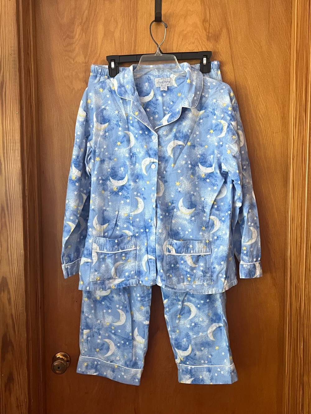 Lanz of Salzburg size small 100% cotton flannel moon and stars pajamas